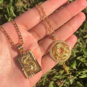 dragon necklace 2 piece set